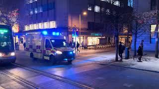 Emergency Ambulance DN14D2 Responding on O’Connell st in Dublin, Ireland