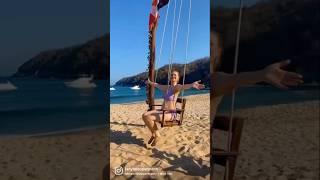 Nice swing at the Beach in Huatulco, Oaxaca Mexico #shorts