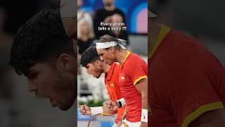 Rafael Nadal & Carlos Alcaraz at the 2024 Olympics by José Luis Pérez 