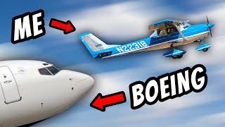 I'm racing a Boeing 737 in my Cessna 150