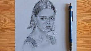 Effortlessly Draw a Beautiful Girl. Loomis method tutorial vedio for beginners .