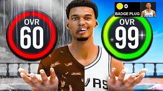 VICTOR WEMBANYAMA BUILD 60 OVR to 99 OVR in 1 VIDEO (No Money Spent + No MyCareer)