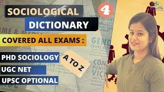 SOCIOLOGICAL DICTIONARY (A-Z) || Basics Of Sociology || IRON CAGE - Max Weber, Talcott Parsons