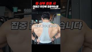 등 상부운동 대원근 타깃법