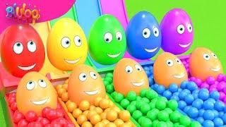 Surprise Eggs Kids Song | Colorful Eggs | BluLoo Nursery Rhymes & Kids Songs