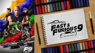 How To Draw Fast And Furious 9 logo Drawing | Fast and Furious drawing | F9 The Fast Saga