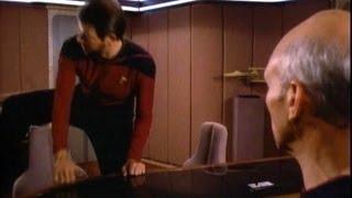 Riker sits down