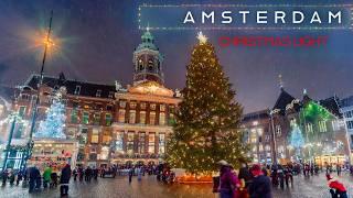 Christmas in Amsterdam 2024  | 4K HDR Walking Tour