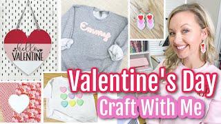 ️Valentine's Day Craft with Me!️Using Embroidery, Sublimation, Vinyl and Paper: Dollar Tree Crafts