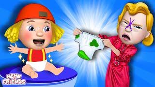 Diaper Change Song  Baby Is Crying! + Taking Care Of Baby Song  | Me Me and Friends Kids Songs