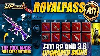 A11 Royal Pass & 3.6 Update | The Fool M416 Free Features| 10 New Upgradable Guns | PUBGM