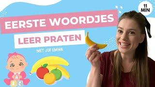 Eerste woordjes en zinnen: thema Eten - Leren praten voor Baby's, Peuters, en Kleuters - Juf Emma