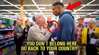 Racist Woman Tells Black Man ‘Go Back to Africa’—His Response Leaves the Crowd Speechless!