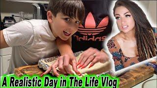 Realistic Day in The Life of a Mother & Son | School | Cooking | Taco Pizza | Pets | Homework & more