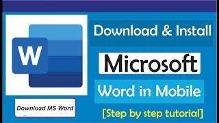 How To Download MS Word In Mobile (Download and Install on Android)