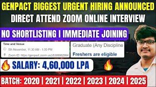 Genpact Direct Interview | Urgent OFF Campus Drive 2025, 2024, 2023, 2022 Batch | Immediate Joining