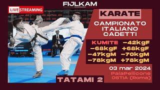 KARATE - Campionato Italiano Cadetti 2024 - Day3 Kumite - Tatami2