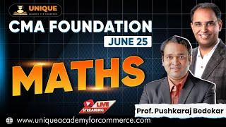 CMA Foundation || Maths || Set Theory || L 5 || June 25 || CMA Pushkaraj Bedekar