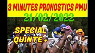 PRONOSTICS PMU TURF QUINTE+ 21 Fevrier 2022 Vincennes 1ère course - Prix de Bracieux