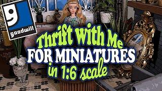 Thrift with Me at Goodwill Thrift Store for Miniatures in One Sixth Scale HAUL