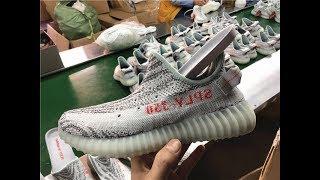 PK GOD version Yeezy 350 V2 blue tint Huayiyi