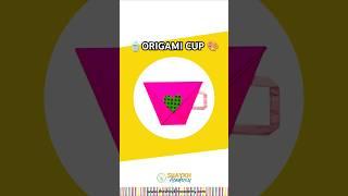  Let's make an Origami Cup  | School Craft Ideas ️ #craft #art #shorts #trending #school