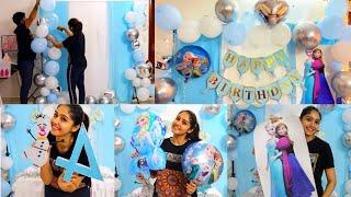 Kids Birthday Party Decoration | FROZEN Theme |Things I bought from AMAZON| DIY Decoration ideas