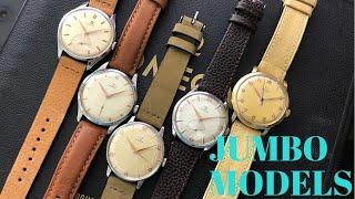 1940s to 1950s Vintage Omega Jumbo Size Watches - 2505, 2609, 2325, 2603, 2545 + Bonus