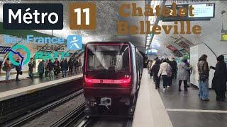 Metro 11 Ratp MP14CC Le Trajet Entre Châtelet️Belleville