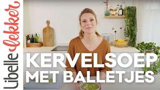 Kervelsoep met balletjes van Natalie