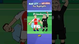 RED CARD! Man City vs Arsenal Highlights #football #mancity #arsenal