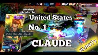 United States No.1 Claude | TopGlobal Gameplay | MLBB | By: MobaZane