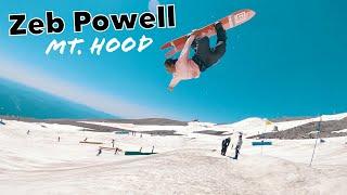 Zeb Powell Snowboarding at Mount Hood On A 203cm Board!