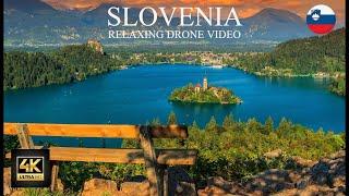 Slovenia 4K- Lake Bled & Bohinj Scenic Video with Relaxing Music