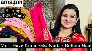 Must Have Amazon Kurta Set Haul, Embroidered Kurta Pant With Dupatta,Cotton Kurta Palazzo,Co-ord Set