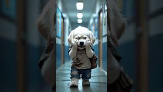 A poor puppy was make fun by his Classmate #dog #story #glowup #aivideo #animation #sad