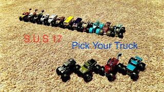 Monster Jam diecast racing S.U.S 17 pick your truck