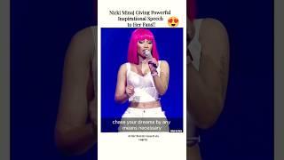 NICKI MINAJ Giving Powerful Motivational Speech to Her Fans at Recent Concert #shorts #youtubeshorts