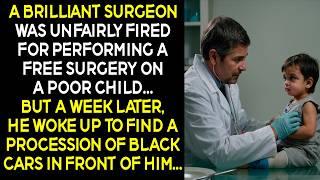 A brilliant surgeon was unfairly fired for performing a free surgery on a poor child. But a week...