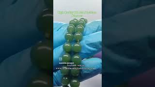 REAL BC Nephrite Jade Bead Necklace ft. Translucency Jade Jewelry #jade #jadeite #lapidary #gems