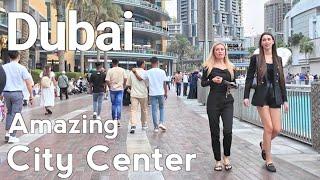 Dubai [4K] Amazing City Center, Burj Khalifa & Dubai Marina 4K Walking Tour Compilation