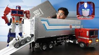 Unboxing World's FIRST Auto-Converting TRAILER + ROLLER! Robosen Transformers Optimus Prime Review