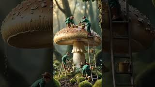 Tiny Worker at Mushroom Farm – Magical Micro World of Harvesting