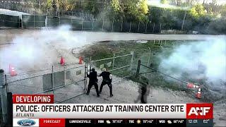 Police: Officers attacked at training center site