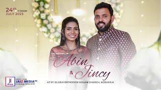 Wedding Ceremony | ABIN & JINCY | Mar Elijah Orthodox Church,Koduvila | Live