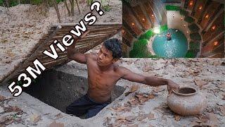 Building Most Secret Hidden Underground House with Underground Deep Pool To Avoid An Enemy