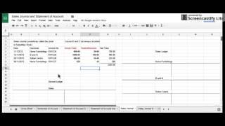 Sales Journal and Statement of Account