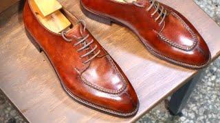 Making HANDMADE Bespoke derby shoes from Start to Finish