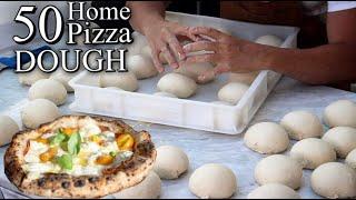 HOW TO MAKE 50 NEAPOLITAN PIZZAS⎮Full Dough Recipe With Poolish