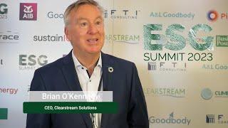 ESG Summit 2023 - Brian O'Kennedy, CEO of Clearstream Solutions